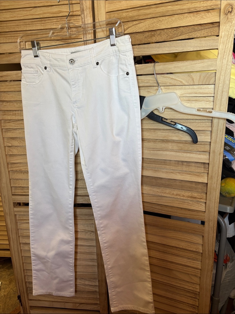 Chicos Platinum Women's White Straight-Leg Jeans 00 XS